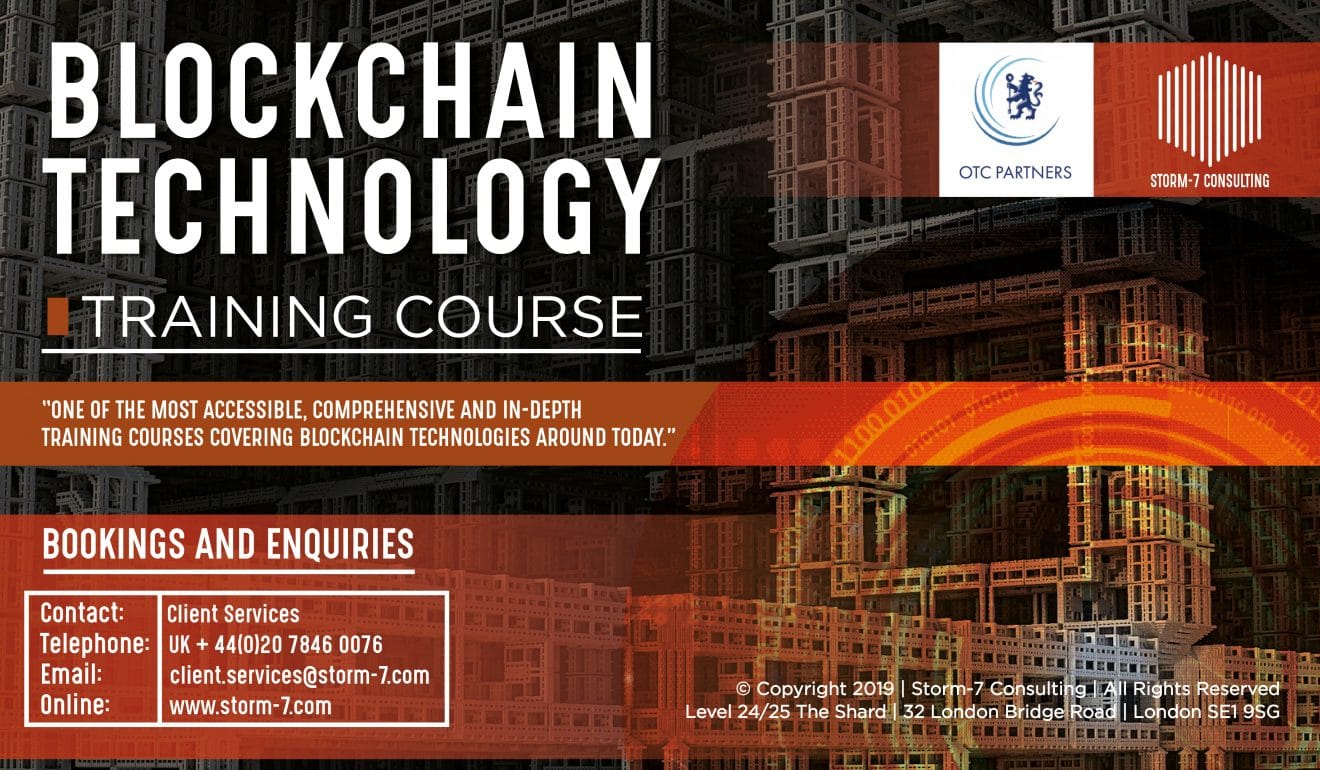 The New S7C Training Event: The Opportunities and Challenges of Applying the Blockchain Technology in your Firm S7C - Blockchain Technology 2019