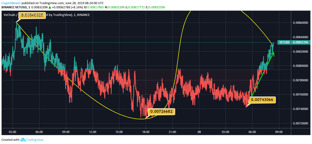 VeChain Price Analysis: VeChain Taps Into The Potential Of Online Gaming For VET’s Mass Adoption VET Price Chart - 28 June