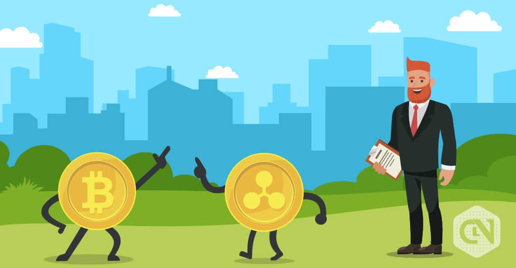 Bitcoin Vs Ripple Bitcoin Xrp Go Above The Negative Growth - 