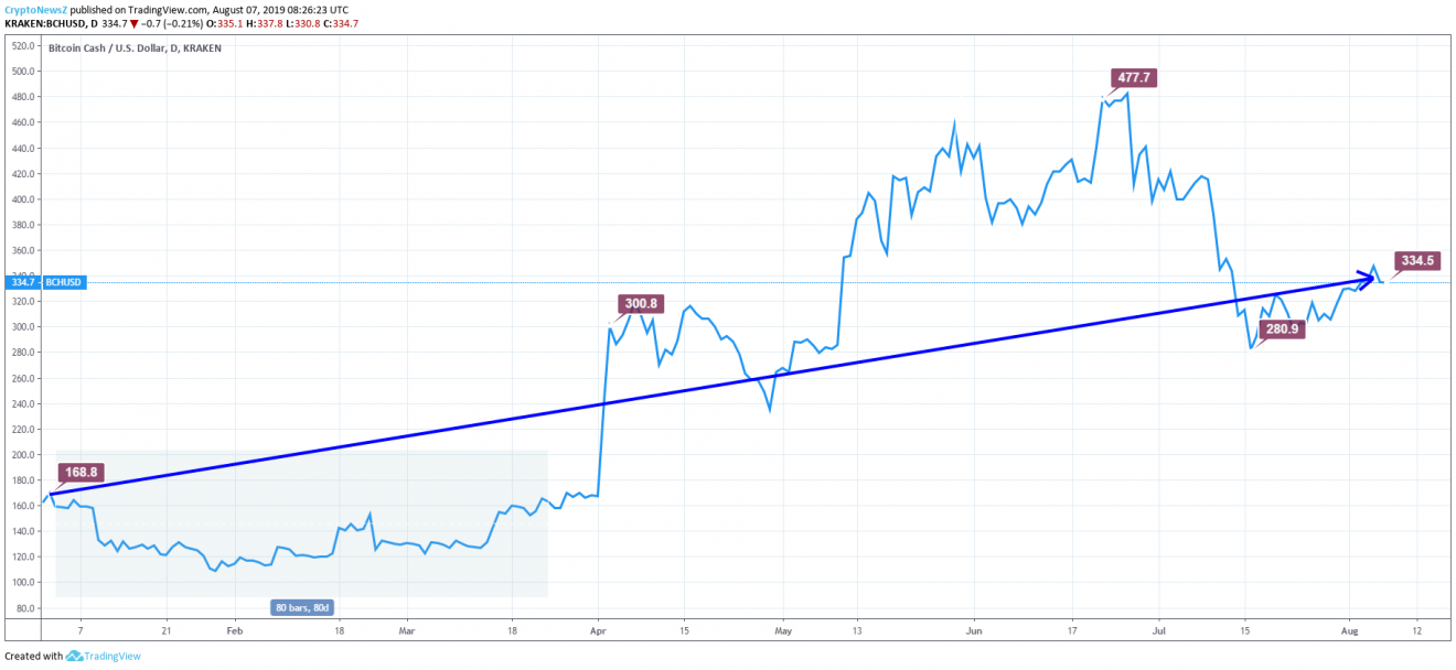 BCH Price Grows By 98 Since The Beginning Of The Year