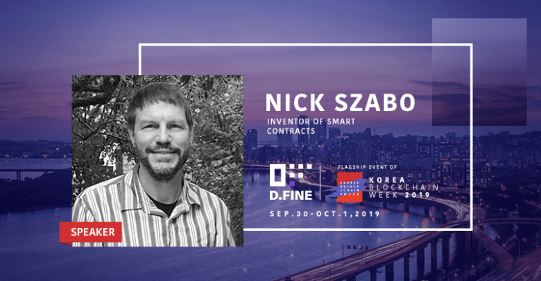 Korea Blockchain Week 2019, Asia's Largest Blockchain Weekly Event to Take Place on September 27th to October 4th Nick Szabo - Korea Blockchain Week 2019