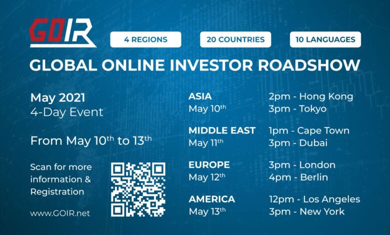 Global Online Investor Roadshow, May 2021: STO Special Series Global Online Investor Roadshow, May 2021