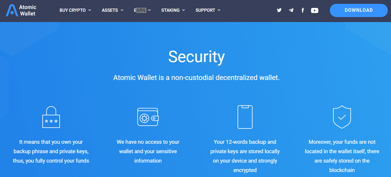 Đánh giá Atomic Wallet - Các biện pháp bảo mật