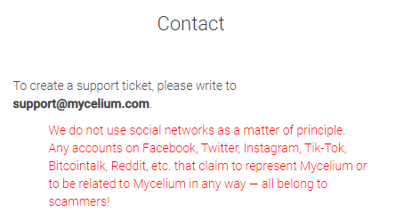 Đánh giá Mycelium Wallet - Hỗ trợ khách hàng