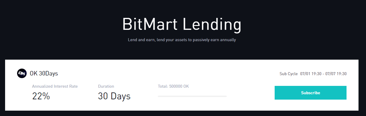 BitMart – BitMart Lending