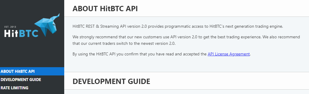 HitBTC Review - HitBTC API