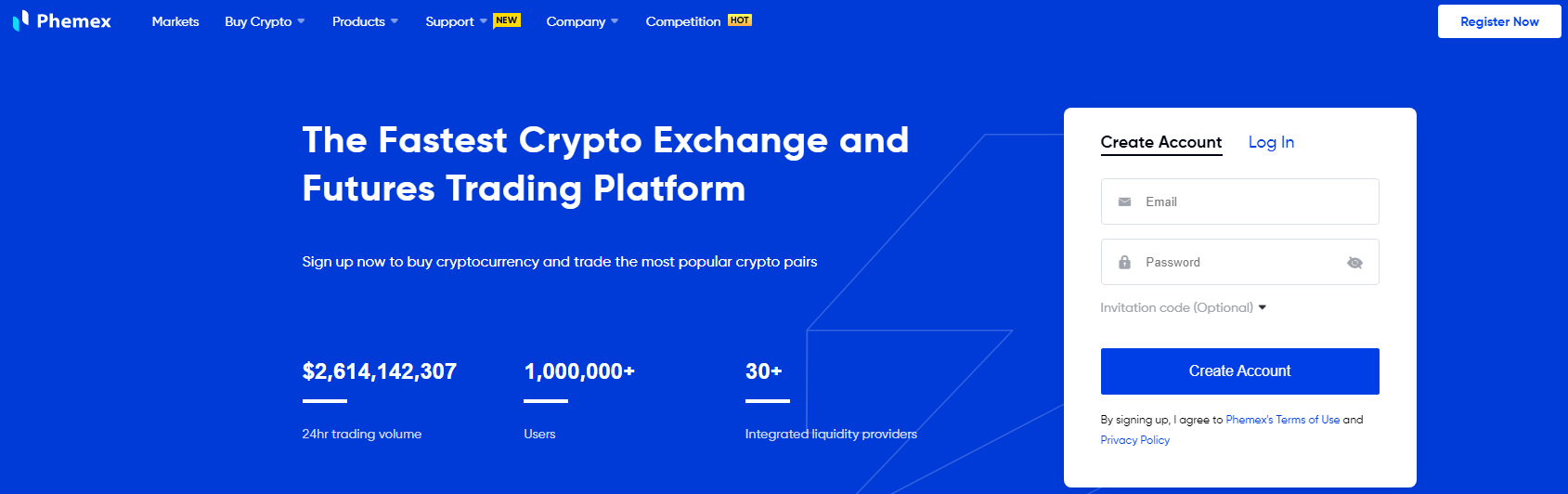 Phemex Review 2022 - Platform Interface