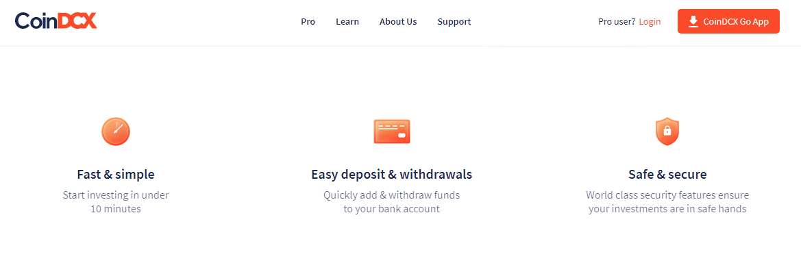 CoinDCX Features