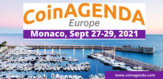 CoinAgenda Europe Gathers Blockchain Leaders for September 27–29, Monaco Event CoinAgenda Europe Sept 2021