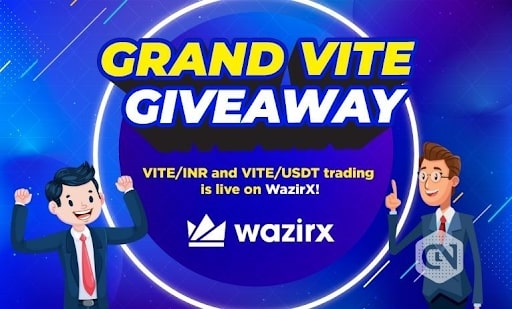 Vite Listing + Grand $VITE Giveaway on WazirX Vite Listing + Grand $VITE Giveaway on WazirX