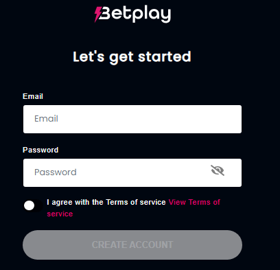Betplay.io Casino Sign Up Process