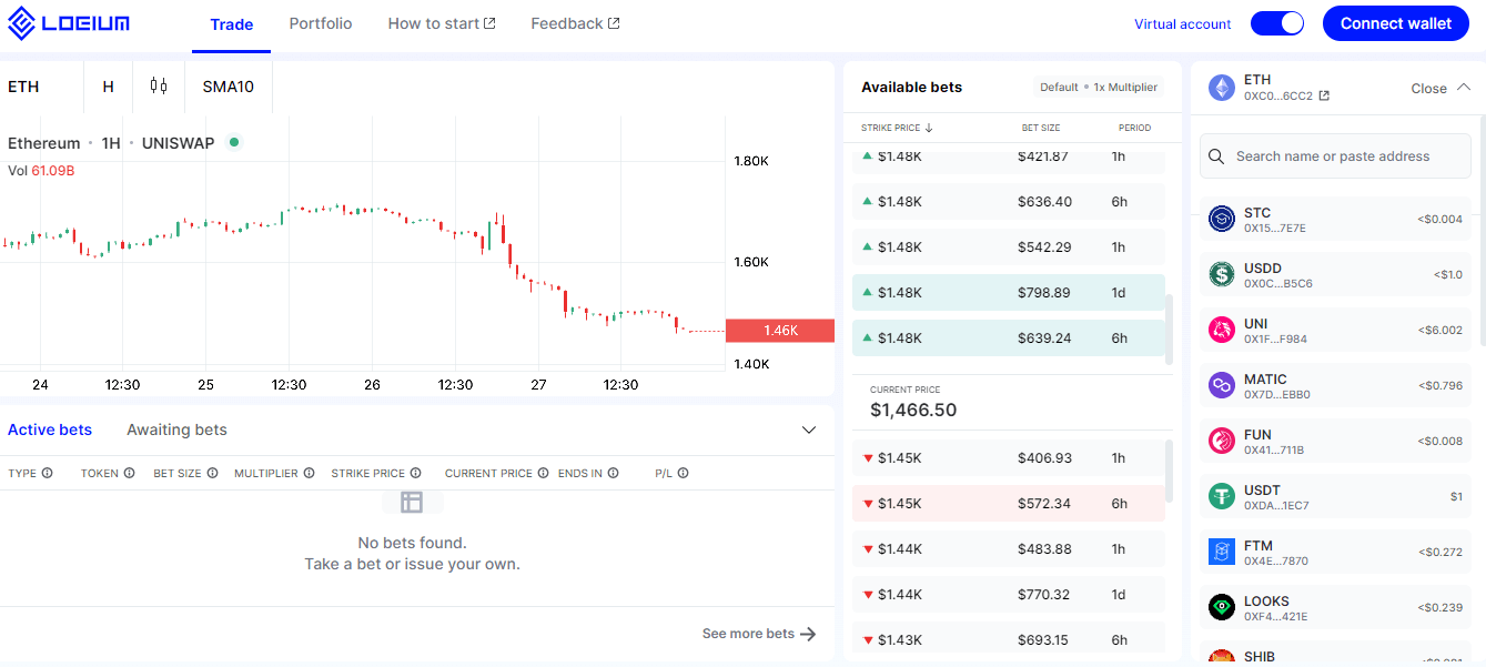 Betting with Logium