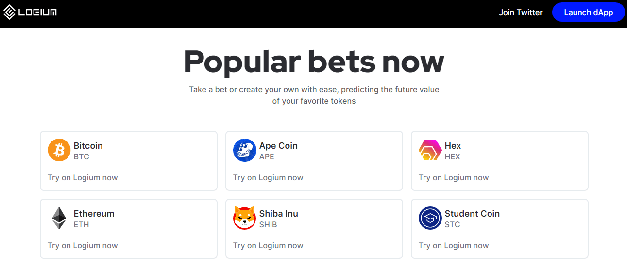 Popular Bets Available on Logium
