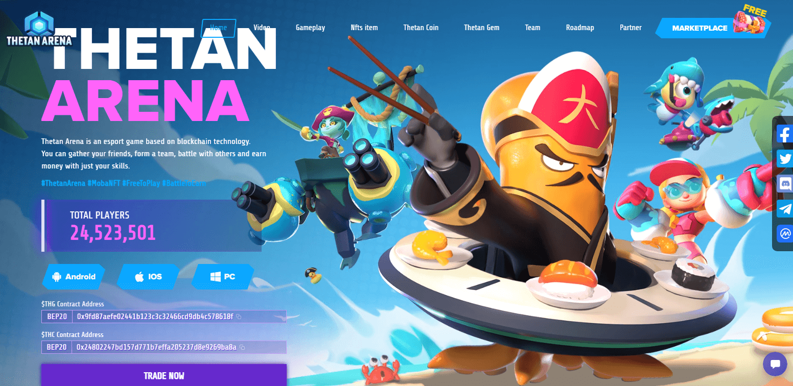 Thetan Arena Game User Interface