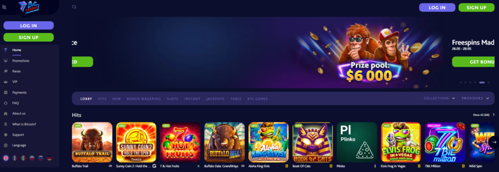 7BitCasino Home Page