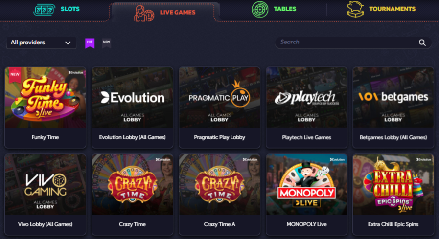 Live Games at Vavada Casino