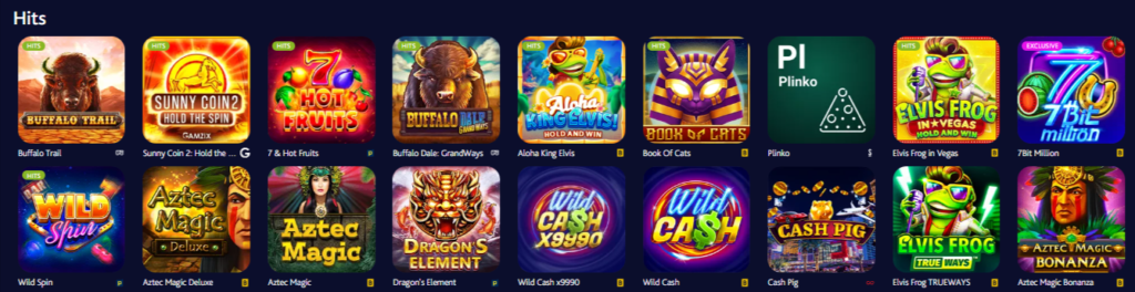 TOP Slots Games - 7BitCasino