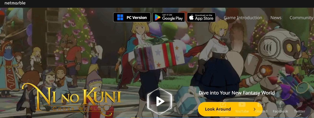 Ni No Kun cross worlds fantasy MMORPG in the metaverse
