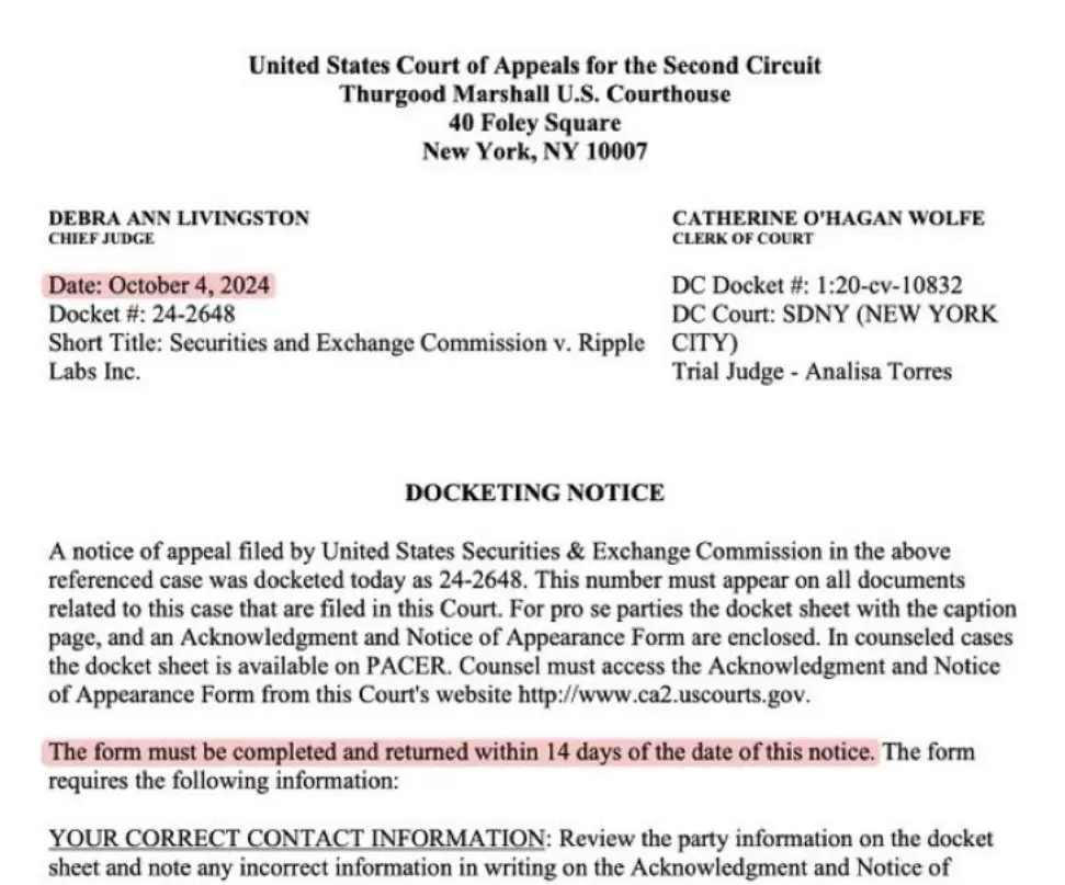 Docketing Notice