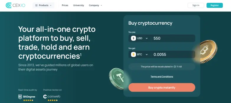 Cex.io dashboard Cex.io dashboard