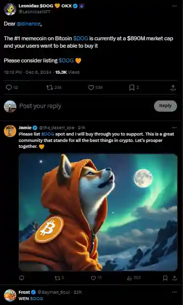 $DOG community on X