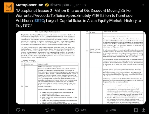 Metaplanet announces largest capital raise for Bitcoin in Asia