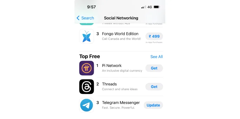 Pi Network Tops on Apple App store in Free Social Networking Section Pi Network Tops on Apple App store in Free Social Networking Section