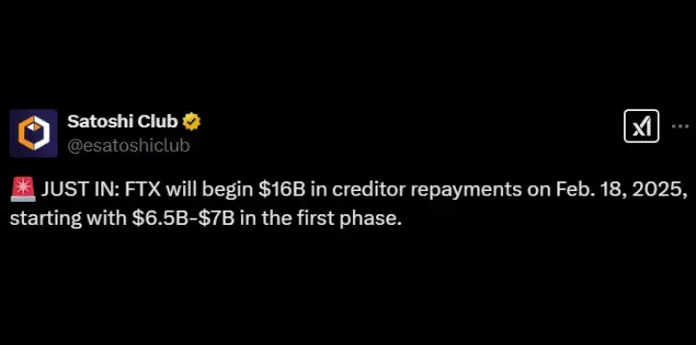FTX to begin repayments on 18 February