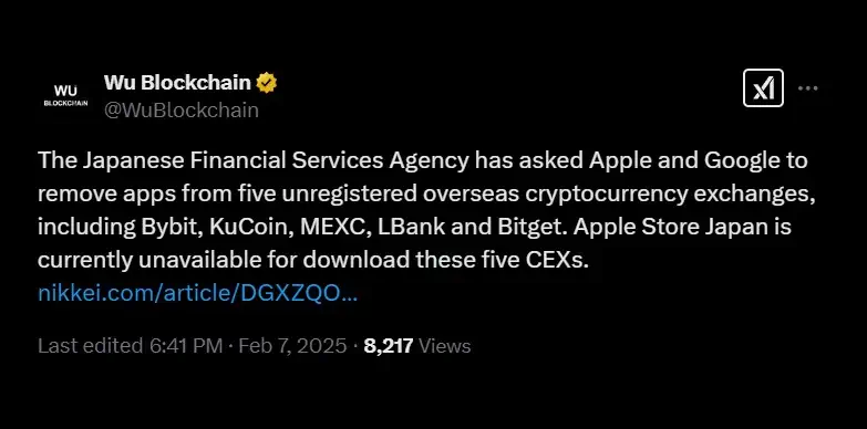 Japan FSA Crypto App Takedown