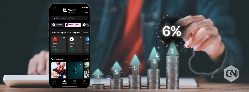 Nemo Earn 6 percent Yield Wallet Balances