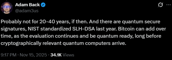 Adam Back on X Adam Back on X