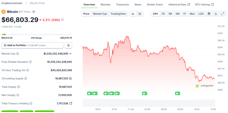 BTC 24-hours chart BTC 24-hours chart