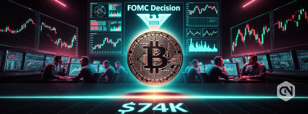 Bitcoin Price Holds Above $74K Ahead of FOMC Decision: CryptoQuant
