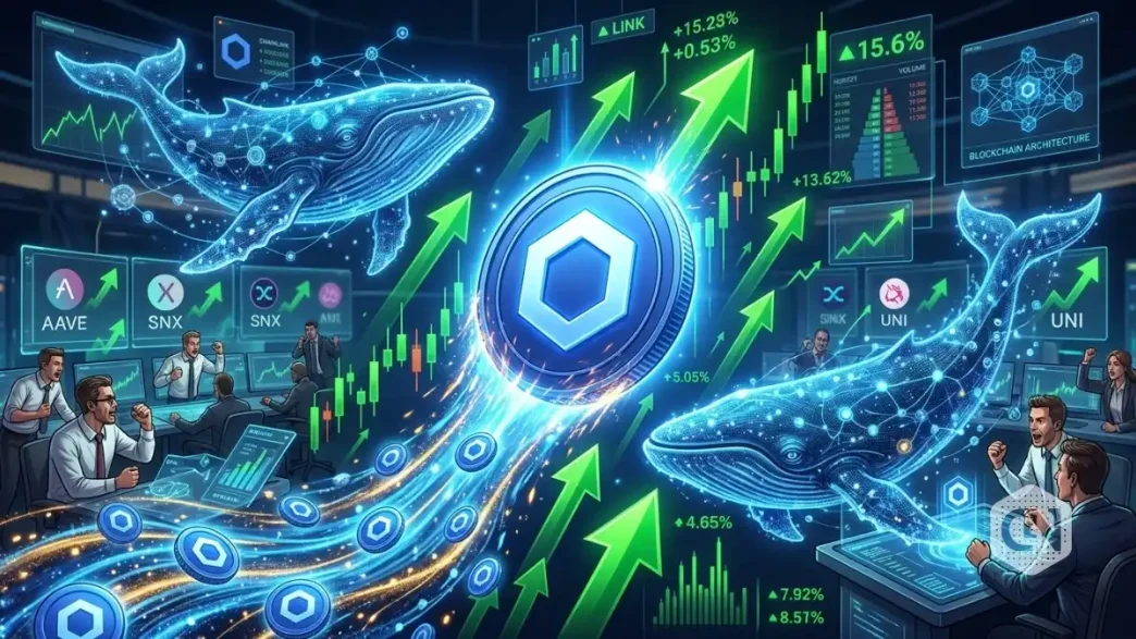 Chainlink Price Rises 5% Amid Buybacks, Whale Moves and Market Rally