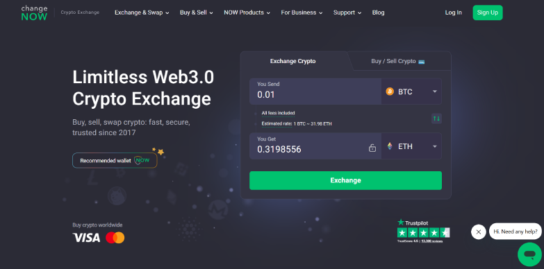 ChangeNOW home page