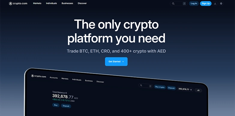 Crypto.com dashboard Crypto.com dashboard