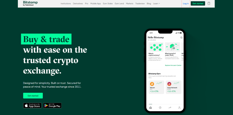 Bitstamp Home Page